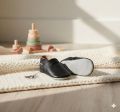Stabifoot Babyslofjes Zacht Leer Cadeaudoos Linnen zakje Barefoot BLACK - Zwart