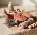 Stabifoot Babyslofjes Zacht Leer Cadeaudoos Linnen zakje Barefoot CORAL - Grijs