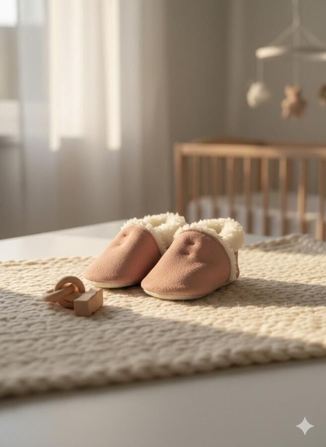 Stabifoot Babyslofjes Zacht Leer Cadeaudoos Linnen zakje Barefoot Elva Antique