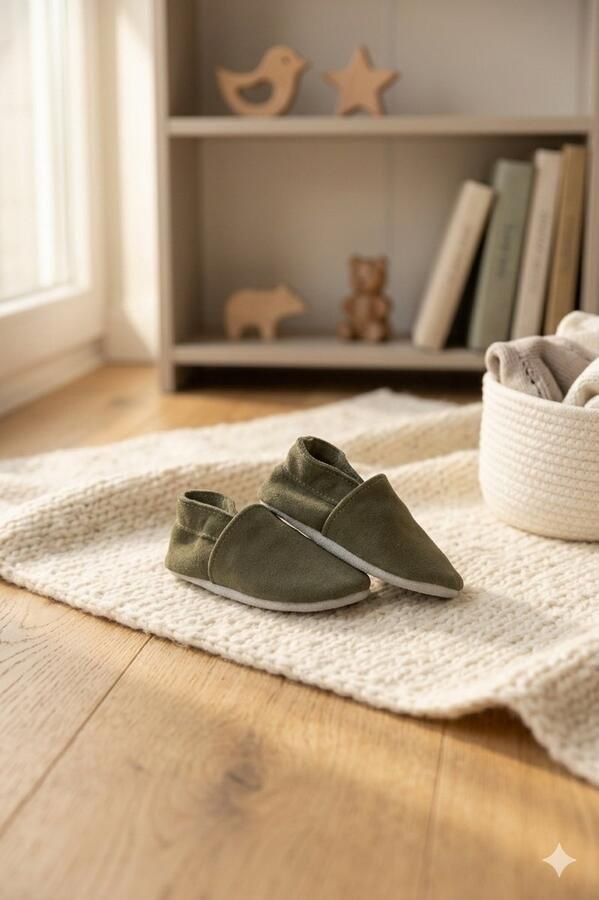 Stabifoot Babyslofjes Zacht Leer Cadeaudoos Linnen zakje Barefoot TREBOL