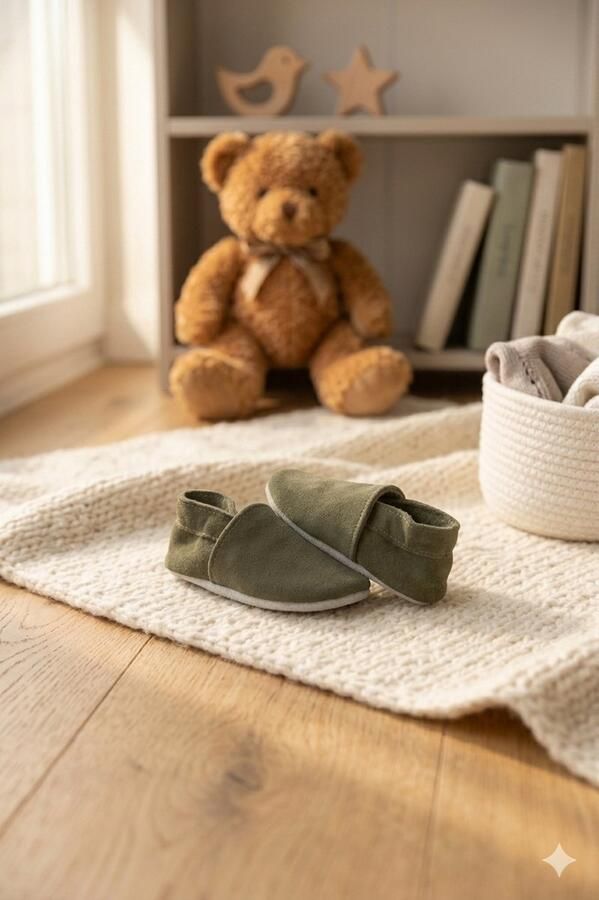 Stabifoot Babyslofjes Zacht Leer Cadeaudoos Linnen zakje Barefoot TREBOL