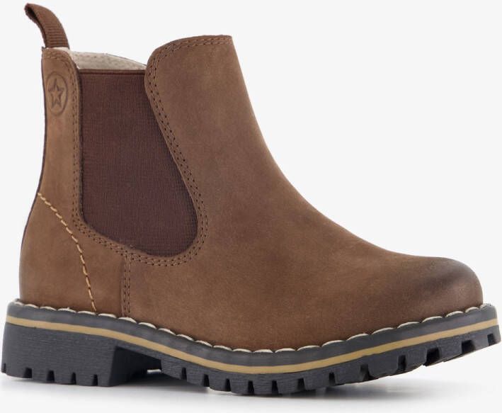 Stap leren jongens Chelsea boots bruin