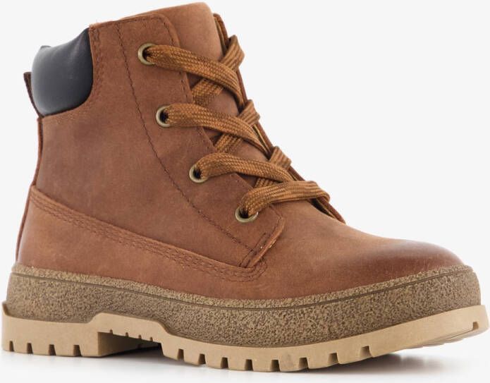 Stap leren jongens veterschoenen bruin