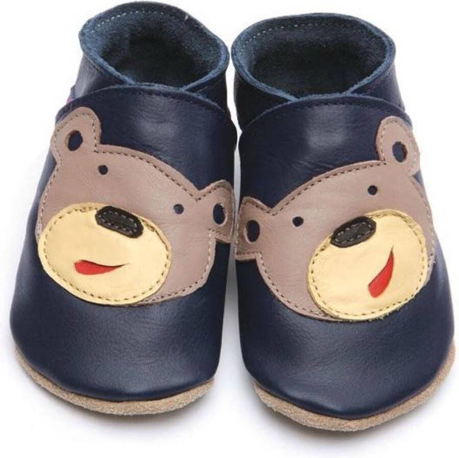 Starchild babyslofjes bear navy Maat: M (12 4 cm)