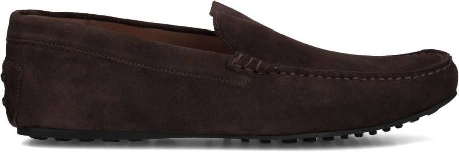 Stefano Lauran 2 Gesp Bio Slipper Mocassins Heren Instappers Bruin