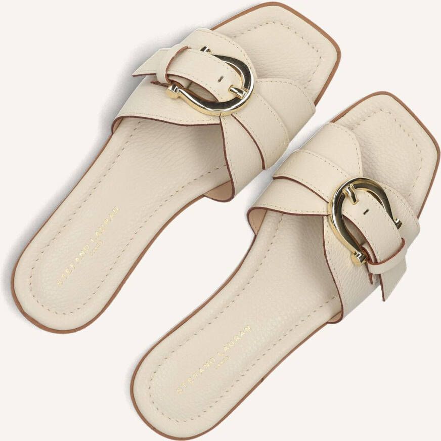 STEFANO LAURAN Slippers Dames 23100 Maat: 42 Materiaal: Leer Kleur: Wit - Foto 2
