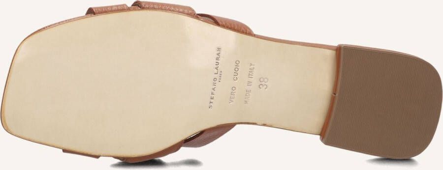 STEFANO LAURAN Slippers Dames 24050 Maat: 40 Materiaal: Leer Kleur: Cognac - Foto 2