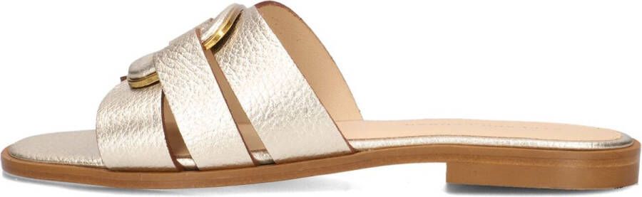 STEFANO LAURAN Slippers Dames 24152 Maat: 42 Materiaal: Leer Kleur: Goudkleurig - Foto 2
