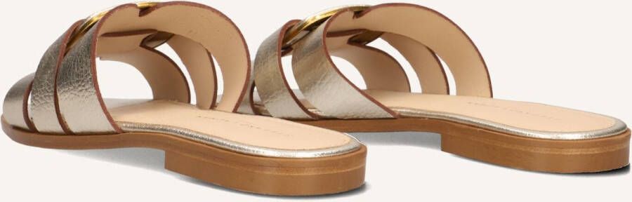 STEFANO LAURAN Slippers Dames 24152 Maat: 37 Materiaal: Leer Kleur: Goudkleurig - Foto 2