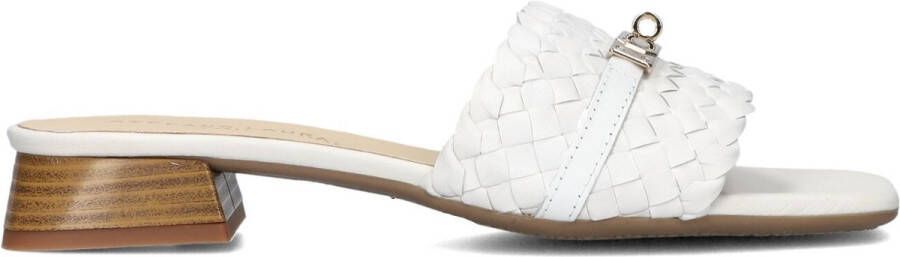 STEFANO LAURAN Slippers Dames 24500 Maat: 37 Materiaal: Leer Kleur: Wit