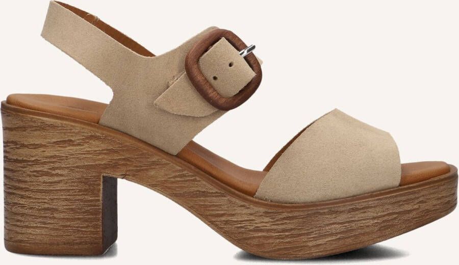 STEFANO LAURAN Sandalen met Hak Dames 930 Maat: 40 Materiaal: Suède Kleur: Beige - Foto 2