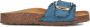 STEFANO LAURAN Slippers Dames Bio Gevlochten 1 Band Slipper Met Gesp Maat: 38 Materiaal: Leer Kleur: Blauw - Thumbnail 1