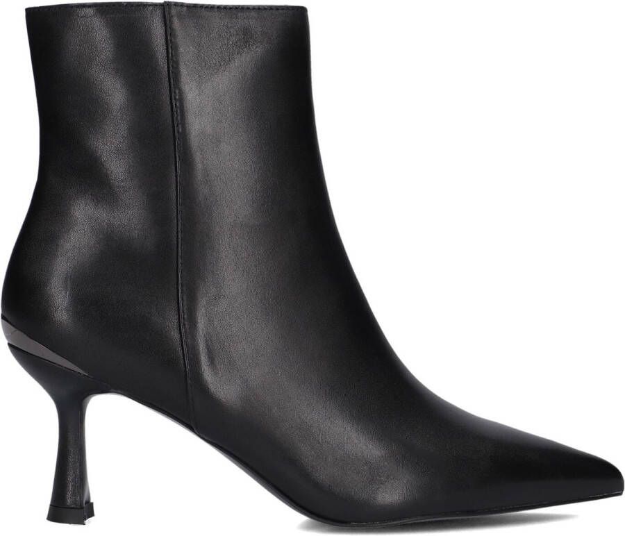 Stefano Lauran Botin Enkellaarsjes Enkelboots met rits Zwart