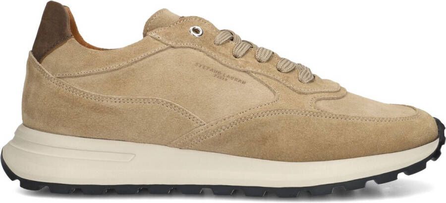 Stefano Lauran Beige Casual Leren Sneakers voor Heren
