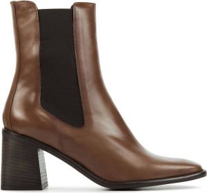 Stefano Lauran Chelsea boots Dames Laarzen Damesschoenen Leer M1135 Cognac