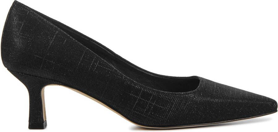 Stefano Lauran Dames Pumps Damesschoenen Leer Glitter Kitten heel hoogte S3081 Zwart - Foto 1