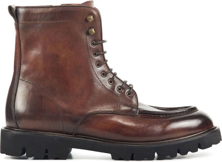 Stefano Lauran Heren Boots Laarzen Herenschoenen Leer S3205 Bruin