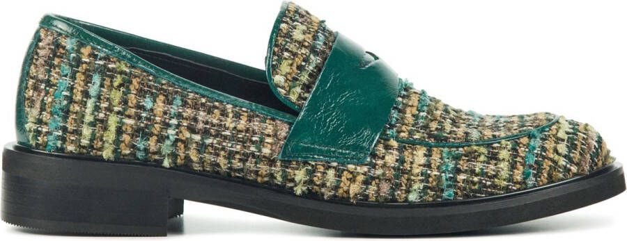 STEFANO LAURAN Instappers Dames S3146 Maat: 39 Materiaal: Textiel Kleur: Groen