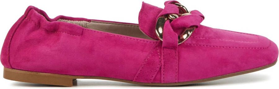 Stefano Lauran Instappers Dames Instapschoenen Damesschoenen Suède S3084 Fuchsia