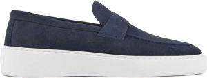 Stefano Lauran Instappers Heren Instapschoenen Herenschoenen Suède S3076 Blauw
