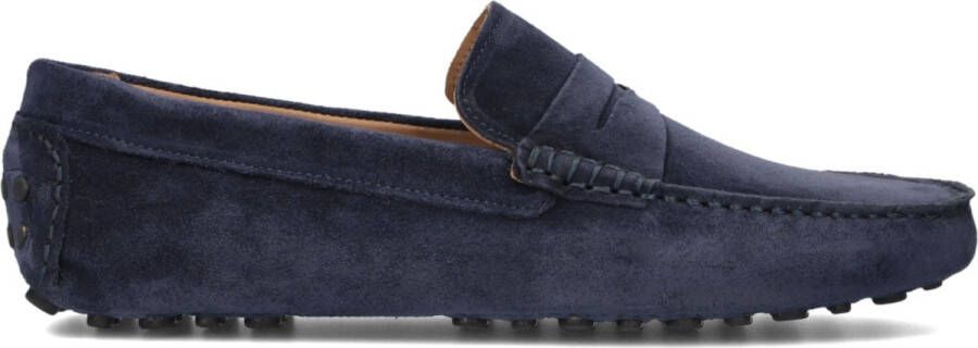 Stefano Lauran Instappers Heren Instapschoenen Herenschoenen Suède S3268 Blauw