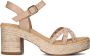 STEFANO LAURAN Dames Led Sandaal Met Studs Th Maat: 38 Materiaal: Leer Kleur: Beige - Thumbnail 1