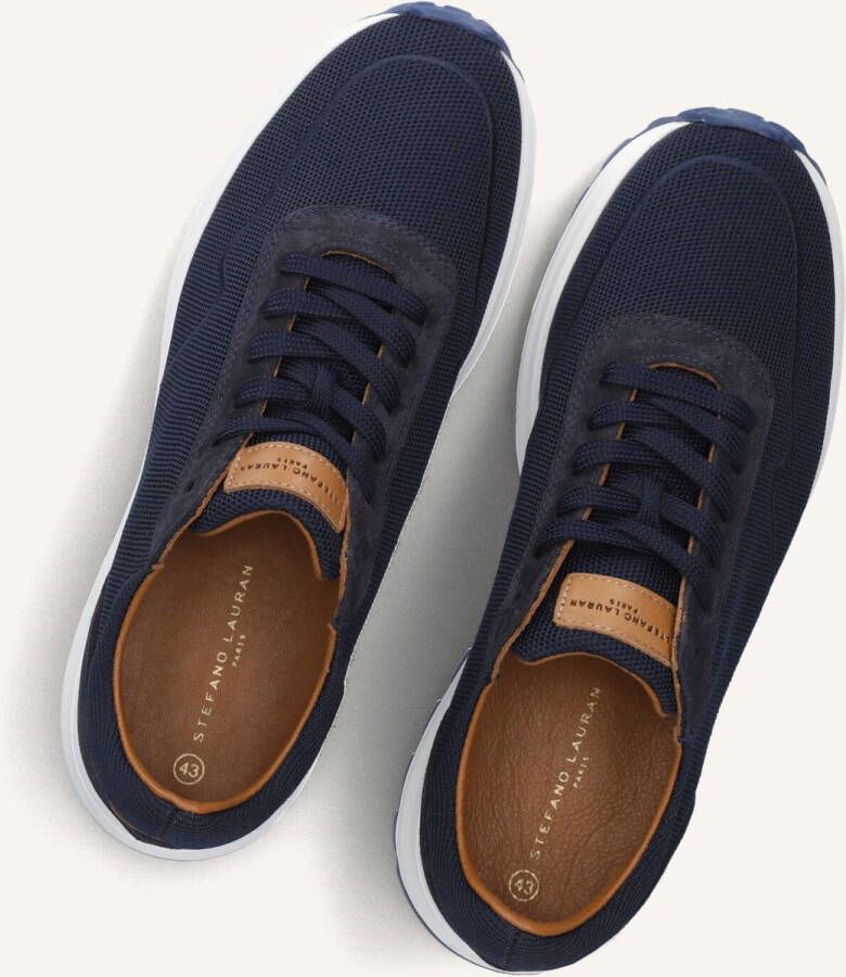 STEFANO LAURAN Lage Sneakers Heren Lj2505 Maat: 40 Materiaal: Leer Kleur: Blauw - Foto 2