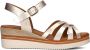 STEFANO LAURAN Sandalen Dames Met Knoop Sandaal Maat: 38 Materiaal: Leer Kleur: Goud - Thumbnail 1