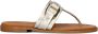 STEFANO LAURAN Teenslippers Dames Met Teenslipper Maat: 39 Materiaal: Leer Kleur: Goud - Thumbnail 1