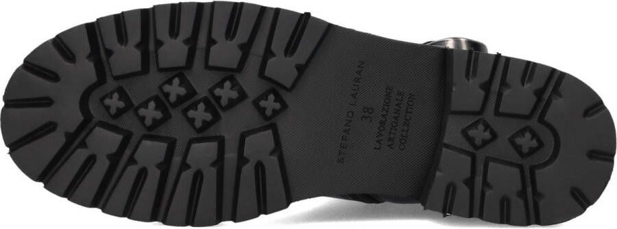 STEFANO LAURAN Biker Boots Dames Pe2052 Maat: 36 Materiaal: Leer Kleur: Zwart - Foto 2