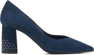 Stefano Lauran Pumps Stiletto Dames Damesschoenen Suède hoogte 7 cm S3101 Blauw