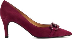 Stefano Lauran Pumps Stiletto Dames Damesschoenen Suède hoogte 7 cm S3075 Fuchsia