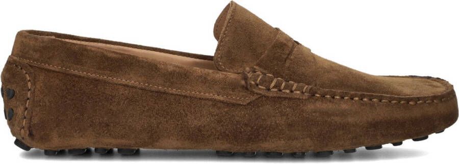 Stefano Lauran Instappers Heren Instapschoenen Herenschoenen Suède S3268 Cognac