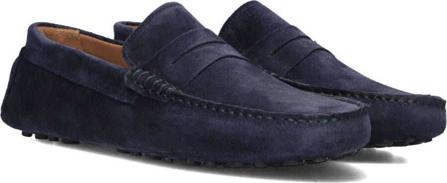 Stefano Lauran Instappers Heren Instapschoenen Herenschoenen Suède S3268 Blauw
