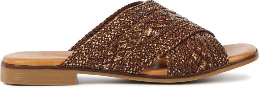 Stefano Lauran Slippers Slides Dames S3107 Bruin