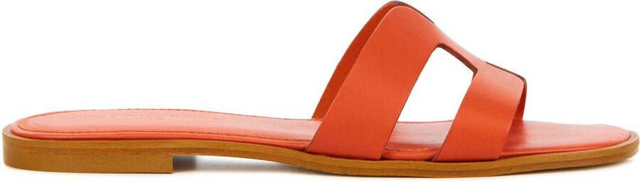 STEFANO LAURAN Slippers Dames 22622 Maat: 36 Materiaal: Leer Kleur: Oranje