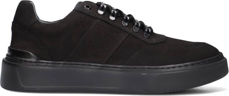 Stefano Lauran Zwarte Leren Heren Sneakers Star 003