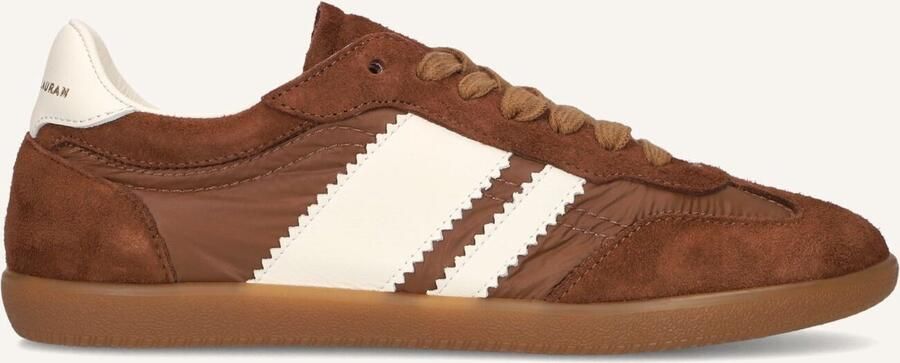 STEFANO LAURAN Lage Sneakers Dames 1white119 Maat: 39 Materiaal: Suède Kleur: Bruin