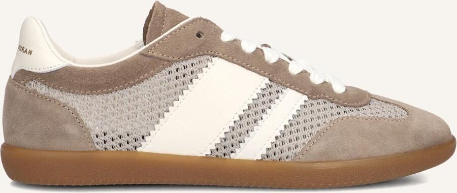 STEFANO LAURAN Lage Sneakers Dames 1white1191 Maat: 41 Materiaal: Suède Kleur: Taupe
