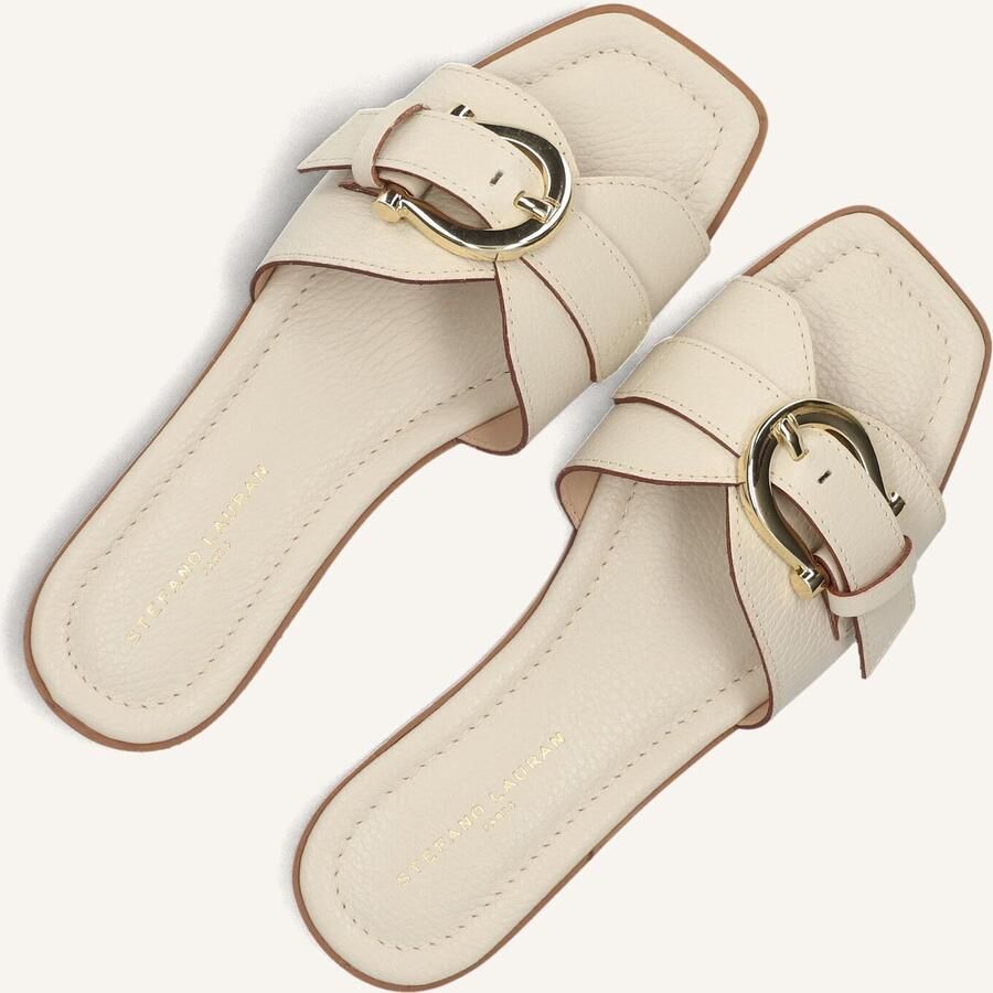 STEFANO LAURAN Slippers Dames 23100 Maat: 42 Materiaal: Leer Kleur: Wit - Foto 2
