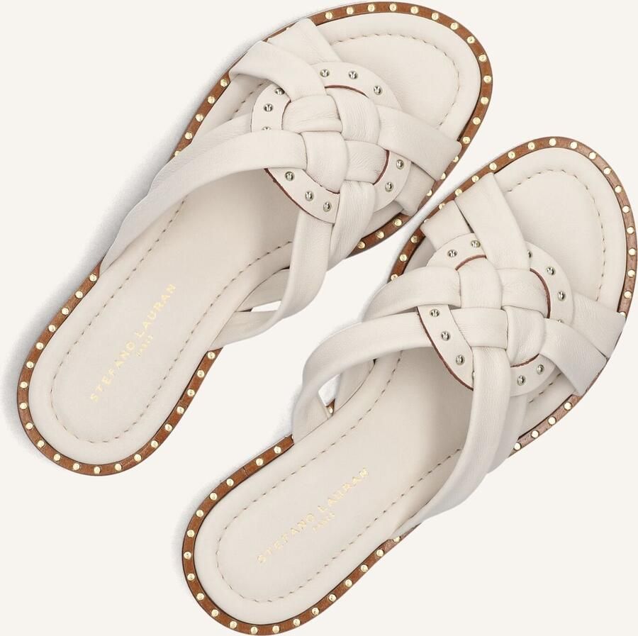 STEFANO LAURAN Slippers Dames 24003 Maat: 43 Materiaal: Leer Kleur: Wit - Foto 2