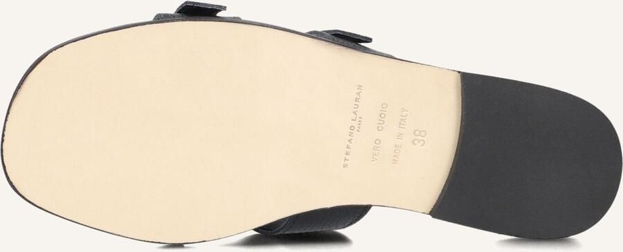 STEFANO LAURAN Slippers Dames 24004 Leer Zwart