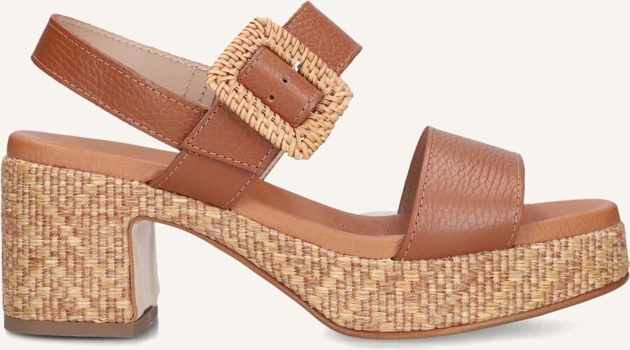 STEFANO LAURAN Sandalen met Hak Dames 24199 Maat: 40 Materiaal: Leer Kleur: Cognac - Foto 3
