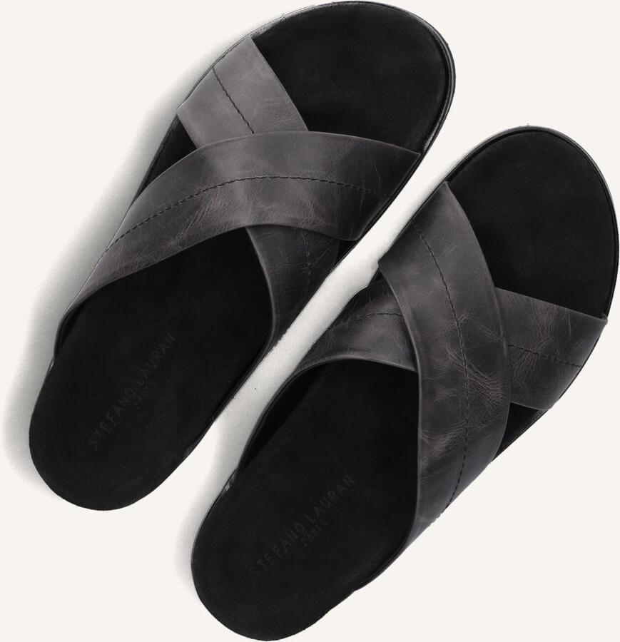 STEFANO LAURAN Slippers Heren 26002 Maat: 46 Materiaal: Leatherlook Kleur: Zwart - Foto 5