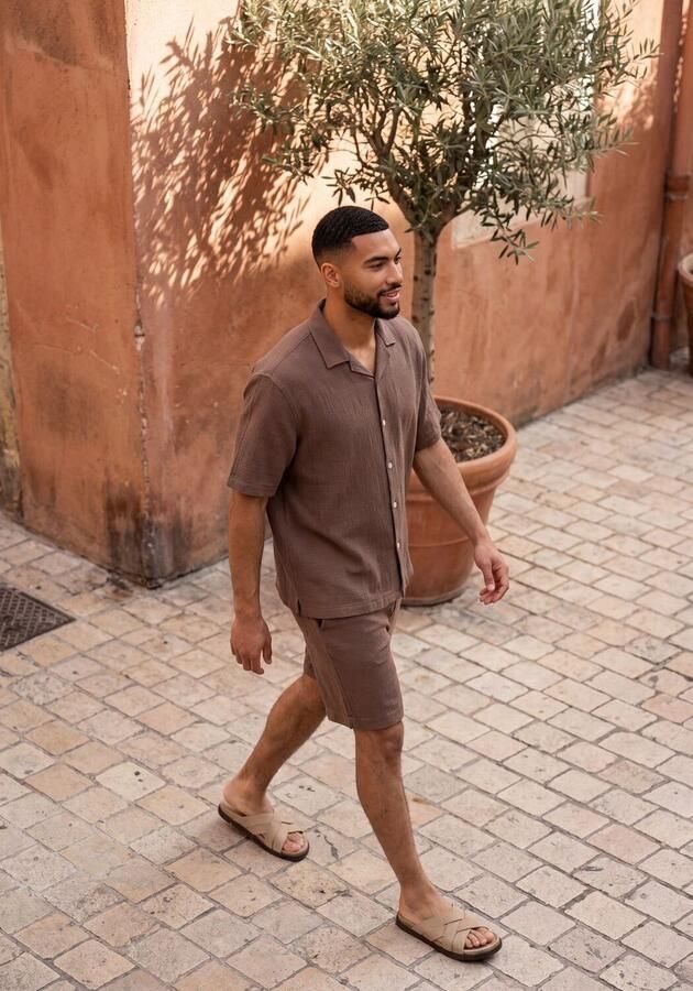 STEFANO LAURAN Badslippers Heren 26004 Maat: 42 Materiaal: Suède Kleur: Beige - Foto 6