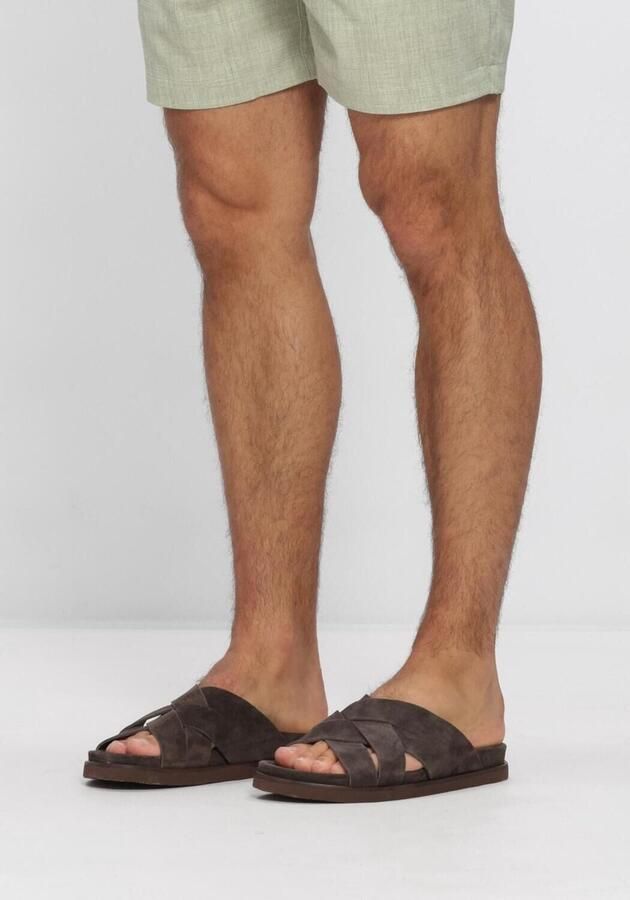 STEFANO LAURAN Badslippers Heren 26004 Maat: 41 Materiaal: Suède Kleur: Bruin - Foto 6