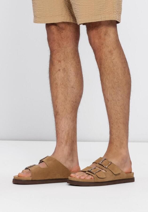 STEFANO LAURAN Slippers Heren 26005 Maat: 46 Materiaal: Suède Kleur: Camel - Foto 6