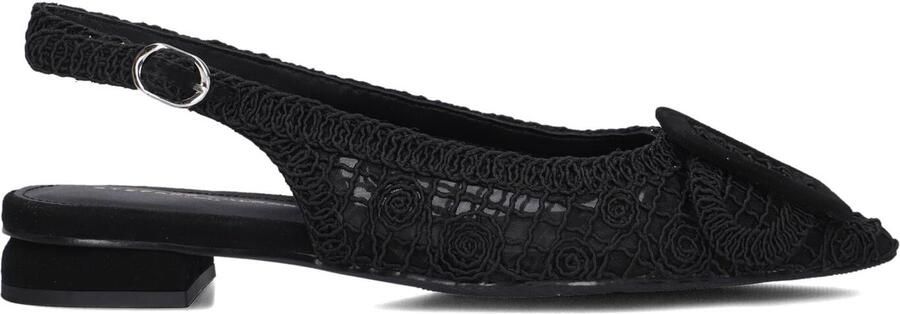 STEFANO LAURAN Slingbacks Dames 586131677 K Textiel Zwart - Foto 4