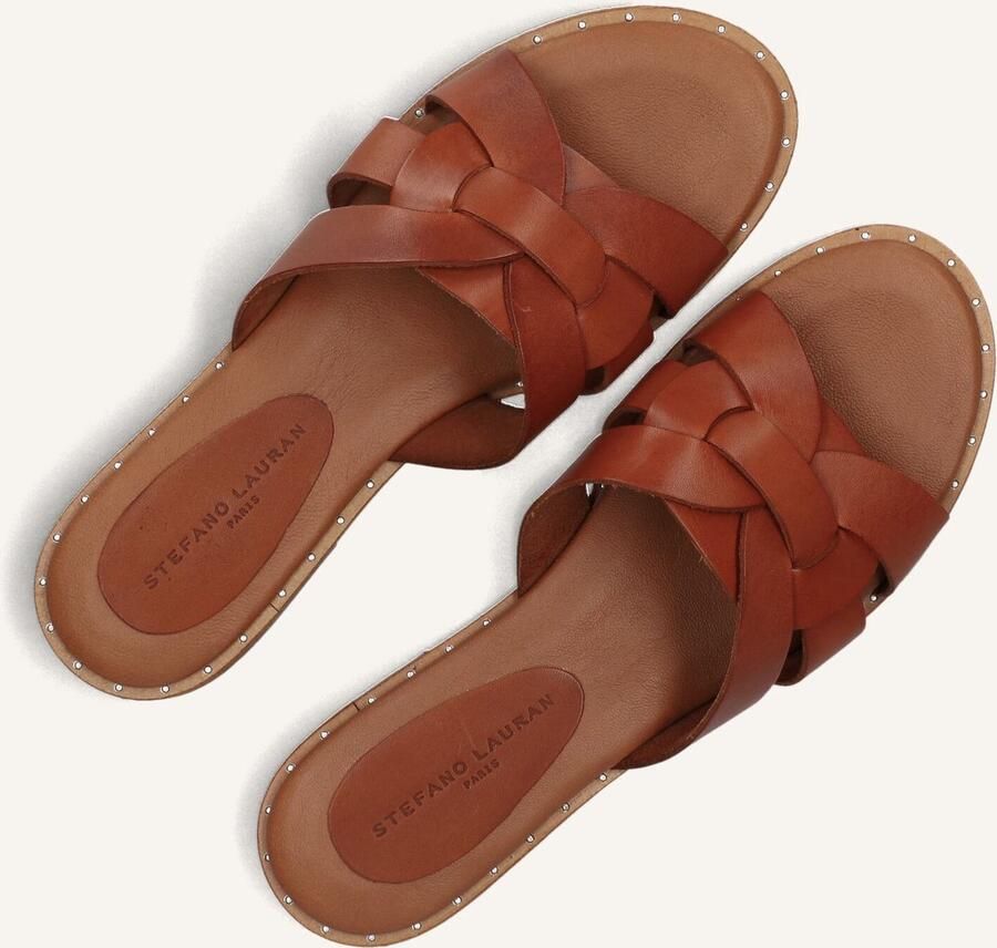 STEFANO LAURAN Slippers Dames 790 Maat: 39 Materiaal: Leer Kleur: Cognac - Foto 2