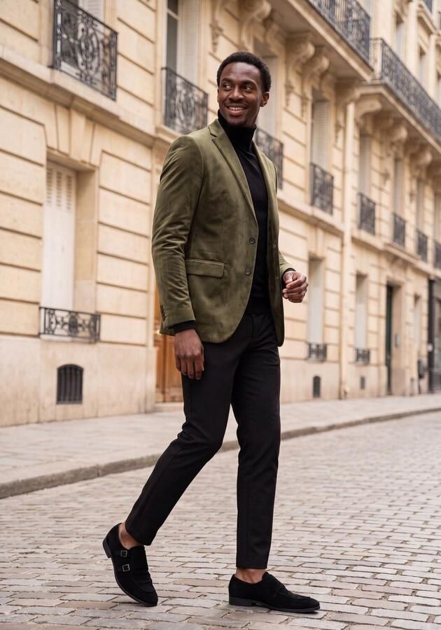 STEFANO LAURAN Nette Schoenen Heren 84705 Suède Zwart - Foto 7
